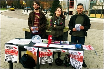 Warwick: Socialist Students Budget Day protest, 22.11.17