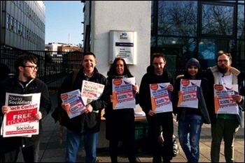 Porstmouth: Socialist Students Budget Day protest, 22.11.17