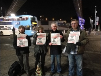Coventry Socialist sellers, photo PD Hunt Coventry Socialist sellers, photo PD Hunt