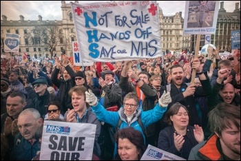 Marching to save the NHS, photo Paul Mattsson