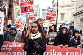 Marching to save the NHS, 3.2.18, photo Mary Finch