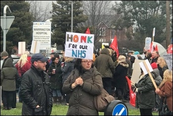 Warrington NHS day of action, 3.2.18, photo by Ste Armstrong