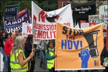 Protesters in Haringey marching against the HDV