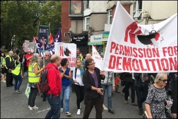 Marching against the HDV, photo North London SP