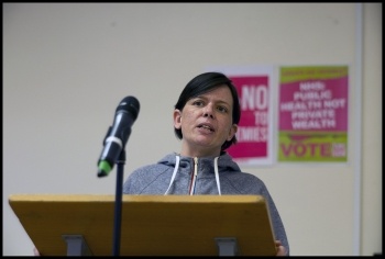 Nicola Jackson, prospective TUSC candidate in Kirklees, Yorkshire, photo Paul Mattsson