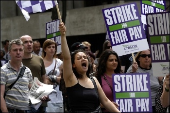 Unison pay strike, photo Paul Mattsson