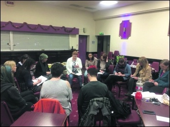 A small group discussion at the conference, photo Lenny Shail