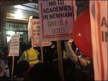 Newham anti-academies rally 26 February 2018, photo Niall Mulholland Newham anti-academies rally 26 February 2018, photo Niall Mulholland