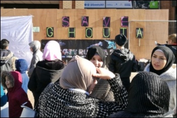 Demonstration in solidarity with the people of Syria, Coventry, 25.2.18, photo by Coventry Socialist Party