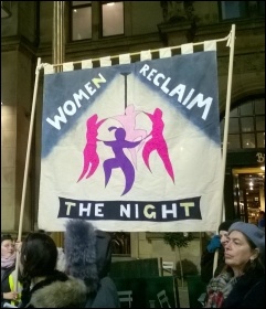 Reclaim the Night demo, Nottingham, 2017, photo Heather Rawling