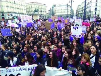 International Women's Day 2018 strike in the Spanish state, photo Libres y Combativas