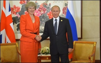 Putin with May, 4.9.16, photo Creative Commons, www.kremlin.ru.