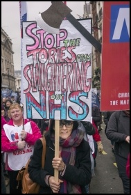 Demonstration to save the NHS, February 2018, photo Paul Mattsson