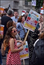 Tories out! Organise, strike, resist for Corbyn's policies, photo Mary Finch