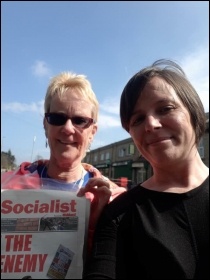 TUSC candidate Nicola Jackson (right)