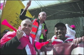 RMT members on strike, photo Paul Mattsson