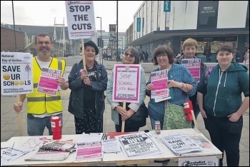 Socialist Party activists campaigning for TUSC in Southampton, photo by Southampton Socialist Party