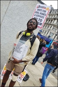 Demonstrating against the Tories' and Blairites' 'hostile environment' policy, photo by Paula Mitchell