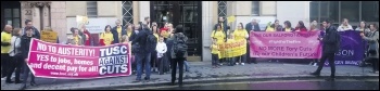 Salford nursery campaigners outside the Department for Education, photo by Becci Heagney