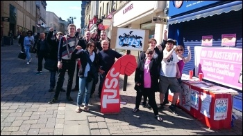 Huddersfield TUSC campaigners, photo Mike Forster