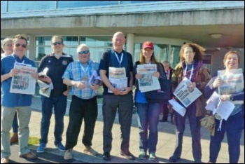 Socialist Party members at Wales TUC 2018, photo by Socialist Party Wales