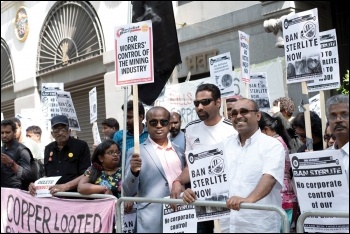 Tamil Solidarity protest outside the Indian High Commission, 26.5.18, photo Ragavan