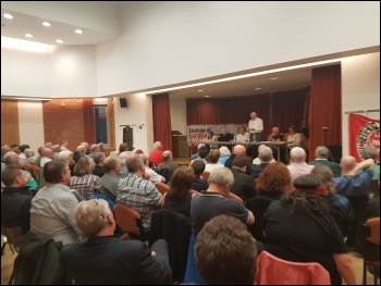Every seat was taken at the Liverpool 47 meeting on 25 May, photo Dave Walsh