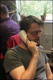 News editor James commissioning an article