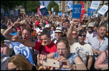 Stop NHS cuts, photo Paul Mattsson