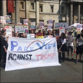 Arrived in Trafalgar Square