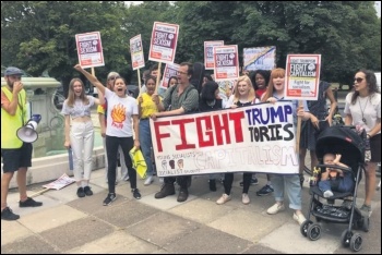 Anti-Trump demonstrators in Southampton, 13.7.18, photo Soton SP