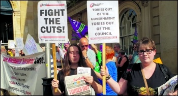 Northants council's cuts policies led to bankruptcy, photo Steve Score