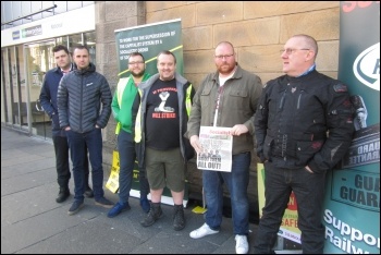 Northern Rail RMT DOO strike in Newcastle 25 August 2018, photo Elaine Brunskill