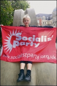 Young Socialists flying the flag, photo by Corinthia Ward
