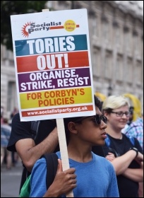 Protesting in London, June 2017, photo Mary Finch
