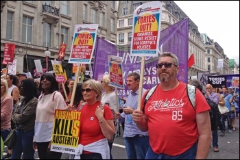 Universal credit is the latest in a series of general attacks on the working class causing mass anger, photo by Judy Beishon