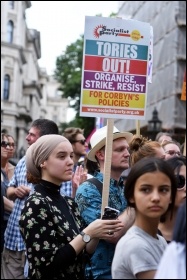 Protesting in London, photo Mary Finch