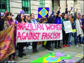Brazilian anti-Bolsonaro protesters in London, photo R4vi/CC
