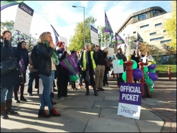 Bradford University staff strike against job cuts