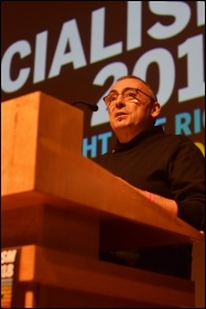 Juan Ignacio Ramos speaking at Socialism 2018, photo Mary Finch