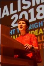 Rally chair Sarah Sachs-Eldridge