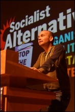 Paul Murphy speaking at Socialism 2018, photo Mary Finch