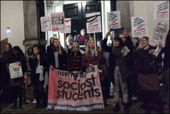 Protesting against victim-blaming outside the Irish embassy, 16.11.18, photo by James Ivens