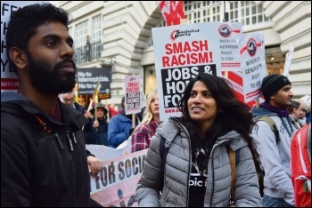 Marching against racism, 17.11.18, photo Mary Finch