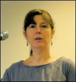 Judy Beishon, speaking at Socialist Party congress 2007, photo Paul Mattsson