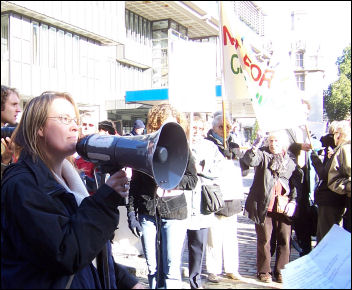 Jackie Grunsell, Save Huddersfield NHS campaign councillor in 2006, photo Alison Hill