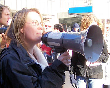 Jackie Grunsell, Save Huddersfield NHS campaign councillor in 2006, photo Alison Hill