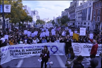 Striking for women's rights in the Spanish state , photo Libres y Combativas