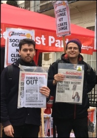 Socialist Party members on an environment demo, Dec 2018, photo Sarah Wrack