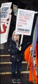 Young protester Leon, photo Garrie Grant